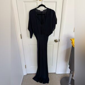 Michelle Jonas Black V-Neck Dolman Sleeve Maxi Dress